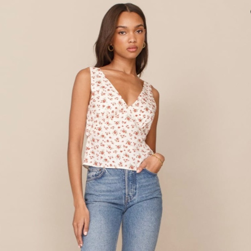 Reformation Vireo Floral Sleeveless Top